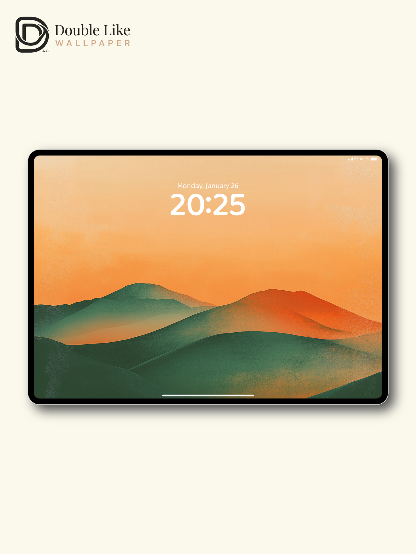 Abstract Golden Hour Mountain Waves Aesthetic Landscape Wallpaper Pack [#ZMY535]