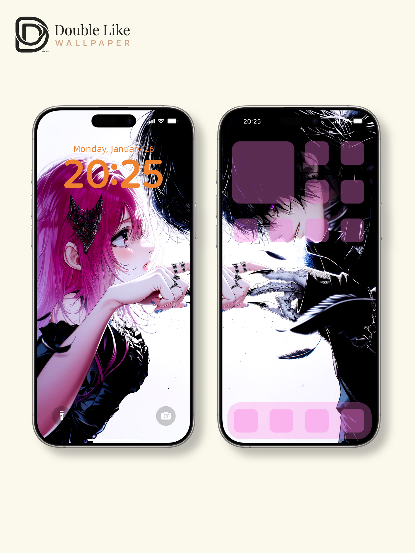 Dark Fantasy Anime Couple Wallpaper Pack - Gothic Romance [#HW1523]