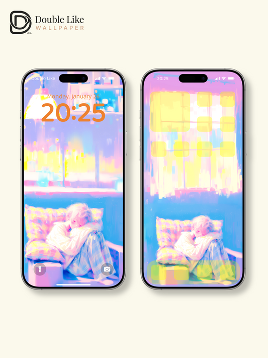Cozy Sleeping Anime Boy Pastel Aesthetic Digital Wallpaper Pack [#HW1465]