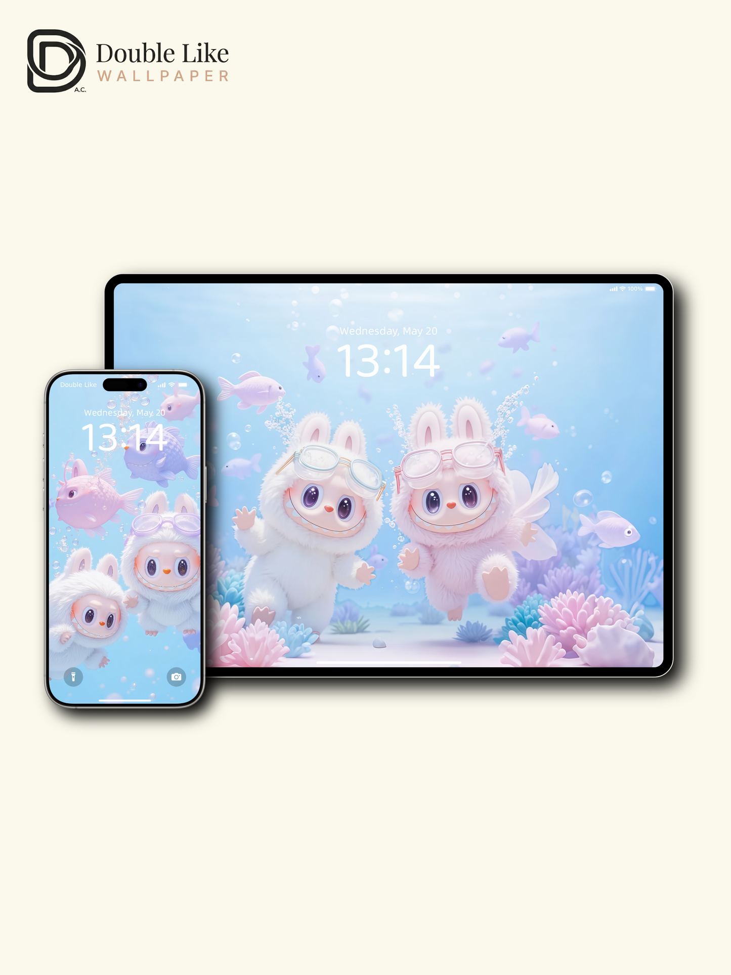 Underwater Fluffy Bubble Healing Live Wallpaper Pack [#JJ108]