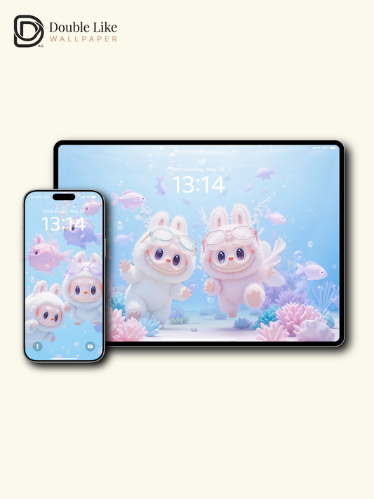 Underwater Fluffy Bubble Healing Live Wallpaper Pack [#JJ108]
