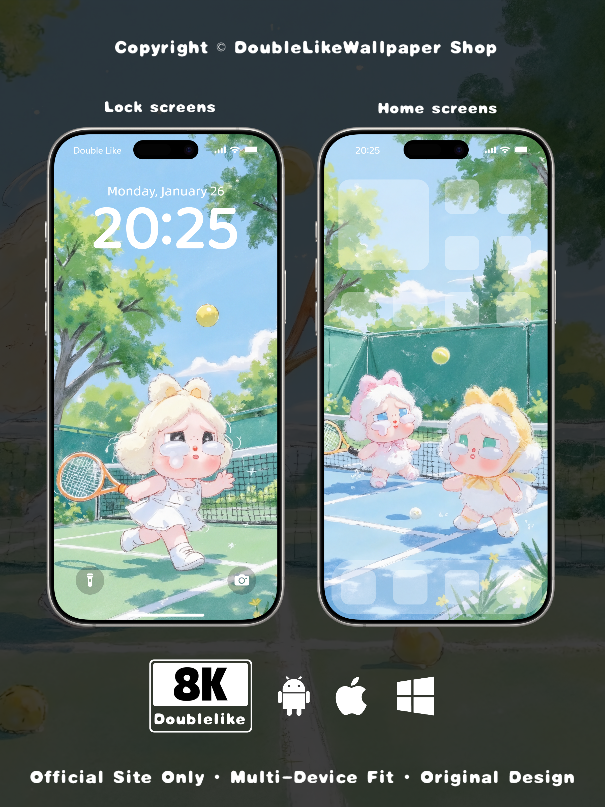 Playing Tennis Outdoors [#C081]