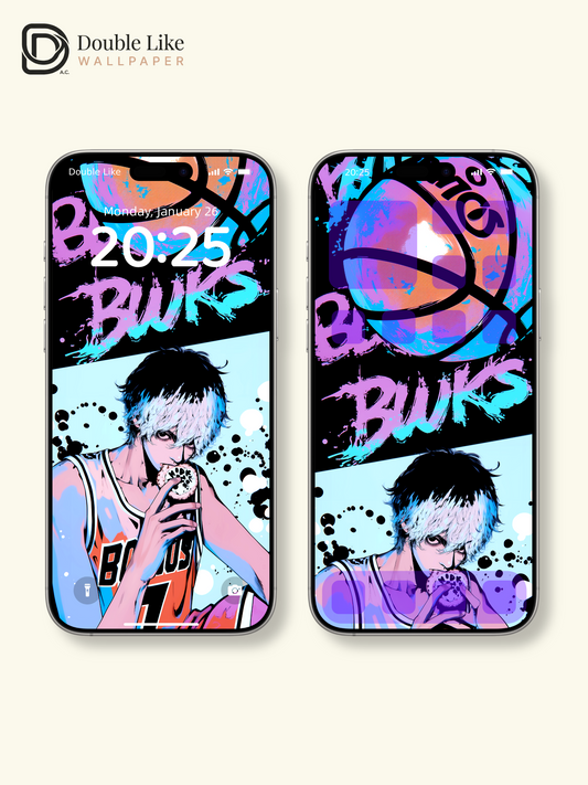 Anime Boy Cyan Streetwear Cookie Aesthetic Wallpaper Pack [#HW1487]