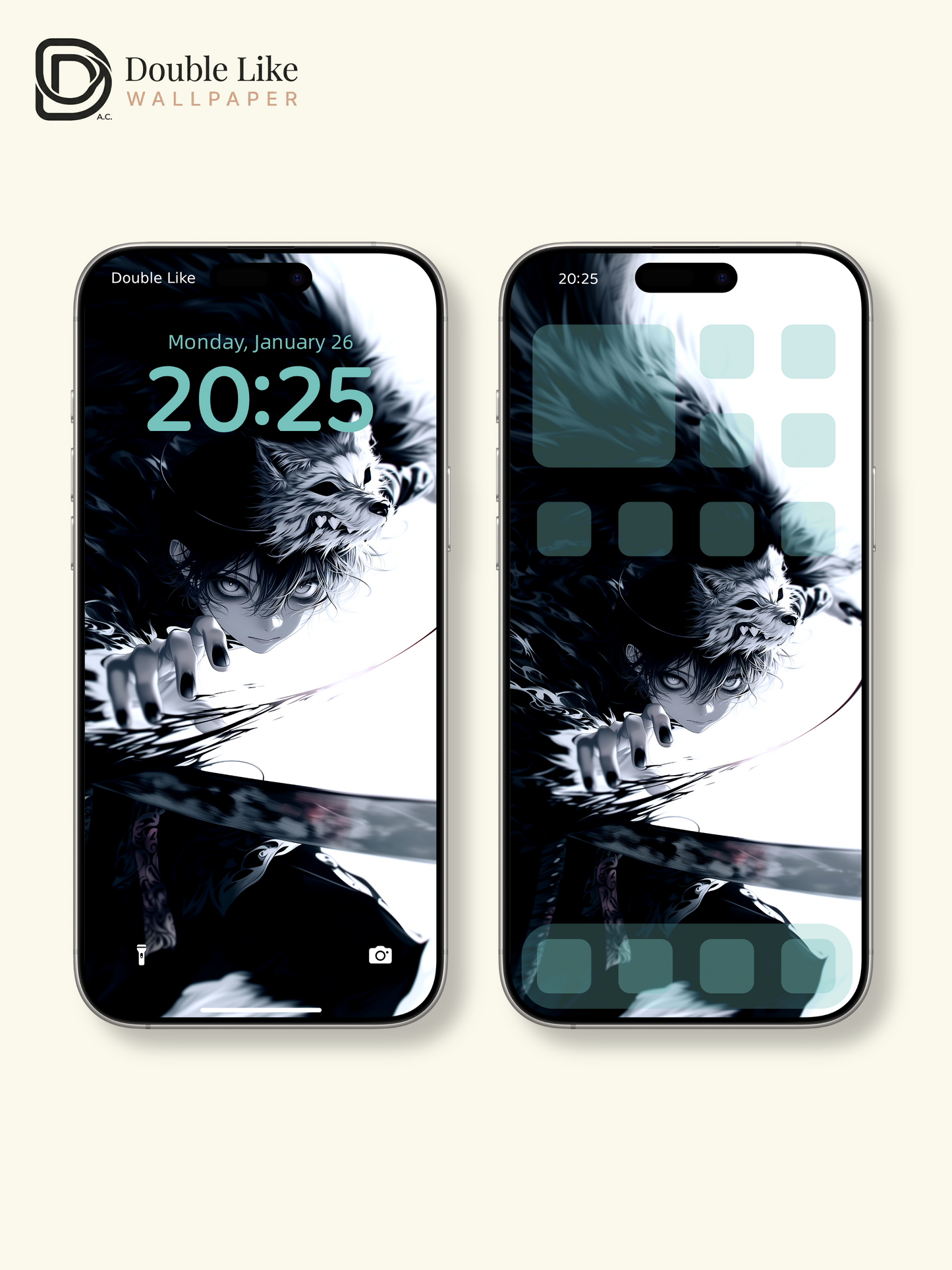 Dark Anime Shadow Wolf Warrior Mystery Aesthetic Wallpaper Pack [#HW1491]
