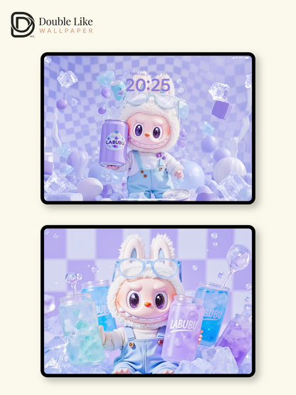 Purple Grape Soda Dreamy Fluffy Character Full Dynamic Wallpaper [#JJ105]