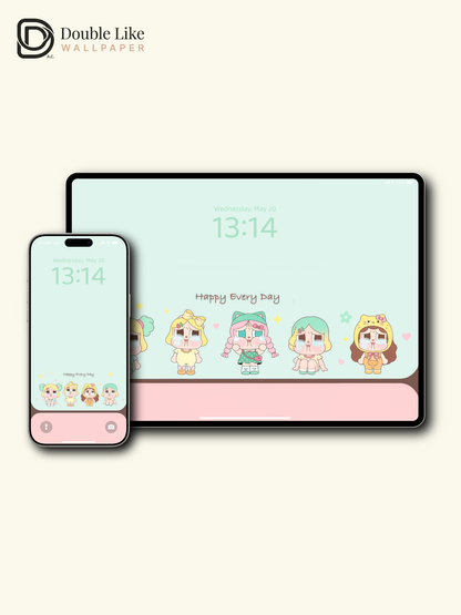 It's Okay to Cry💛 | Cozy Cute Wallpaper Pack [#JJ410]