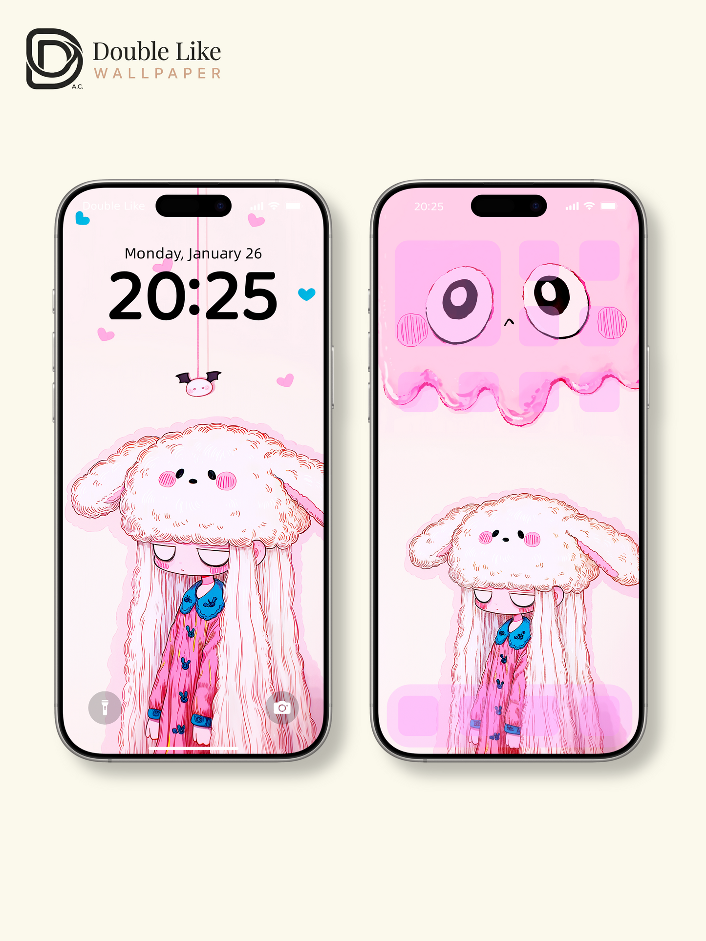 Kawaii Sad Anime Girl Fluffy Sheep Beanie Wallpaper [#HW1472]