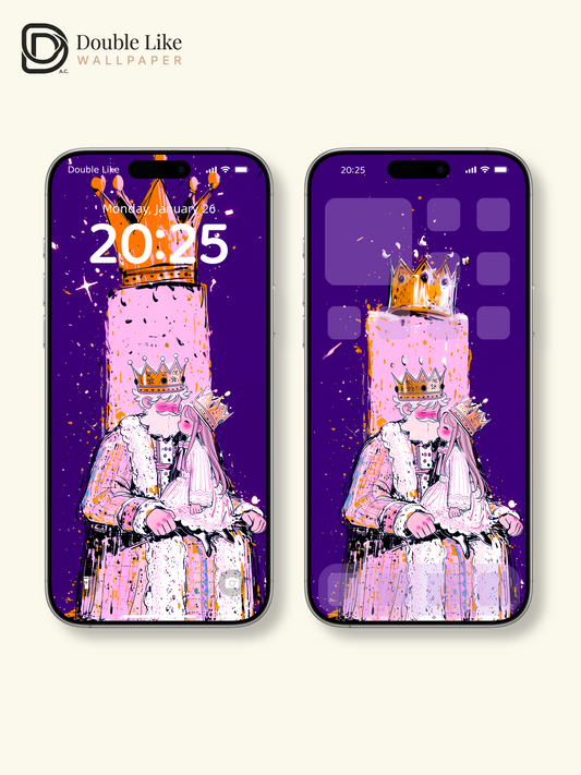 Royal King Princess Illustration Sweet Wallpaper [#HW1458]