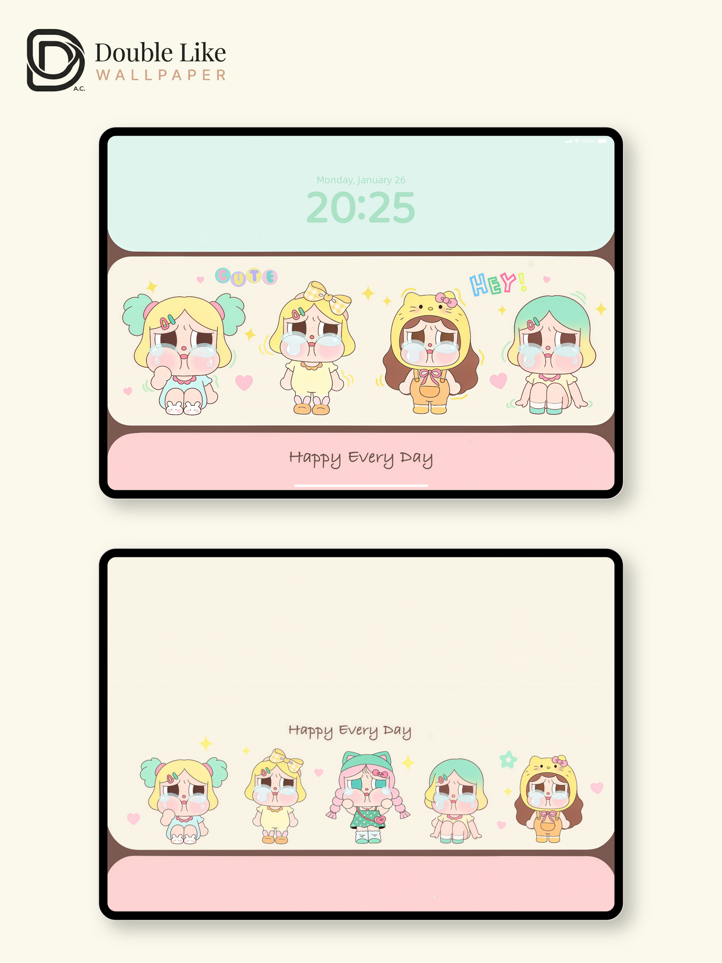 It's Okay to Cry💛 | Cozy Cute Wallpaper Pack [#JJ410]