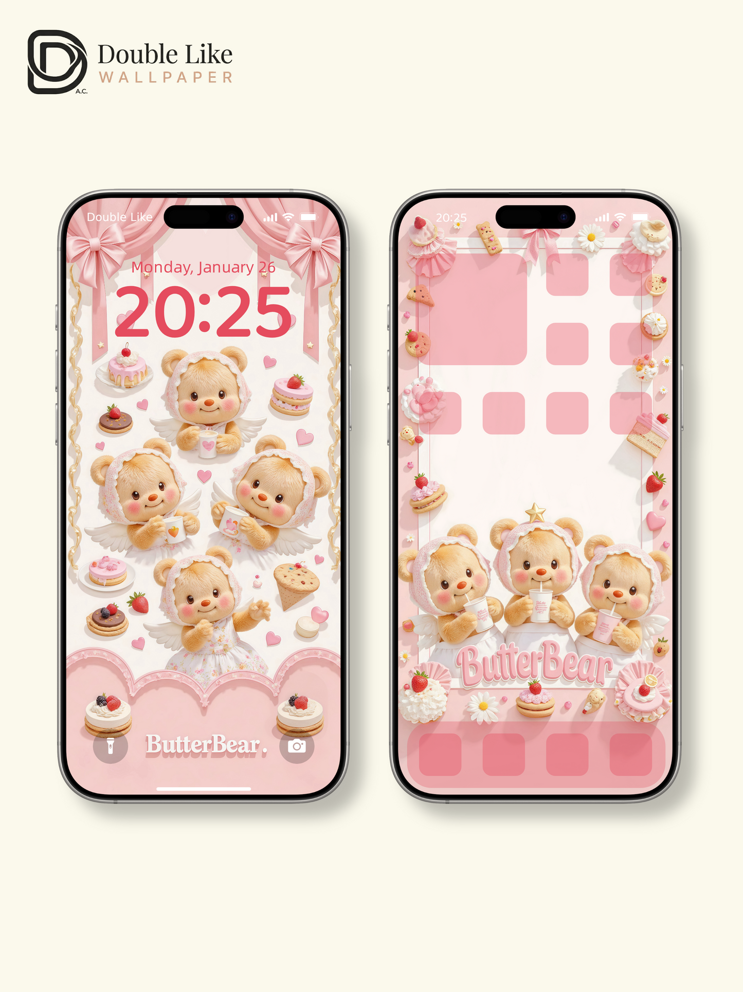 Strawberry Sweetheart Day| Romantic Pink Aesthetic Wallpaper Pack [#JJ202]