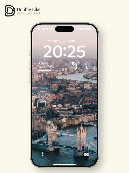 London Tower Bridge Aerial View Cinematic Cityscape Aesthetic Wallpaper Pack [#ZMY542]