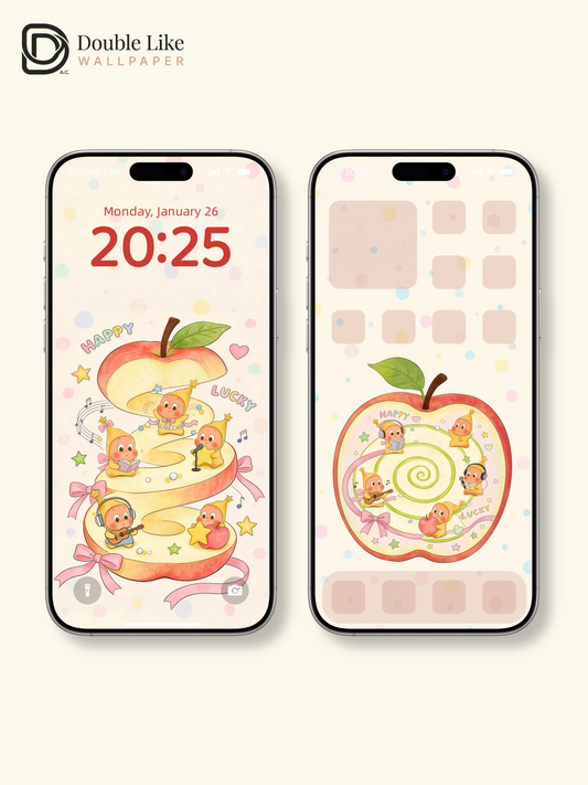 Apple Dreamland 路 Happy & Lucky Aesthetic Wallpaper Pack [#JJ306]