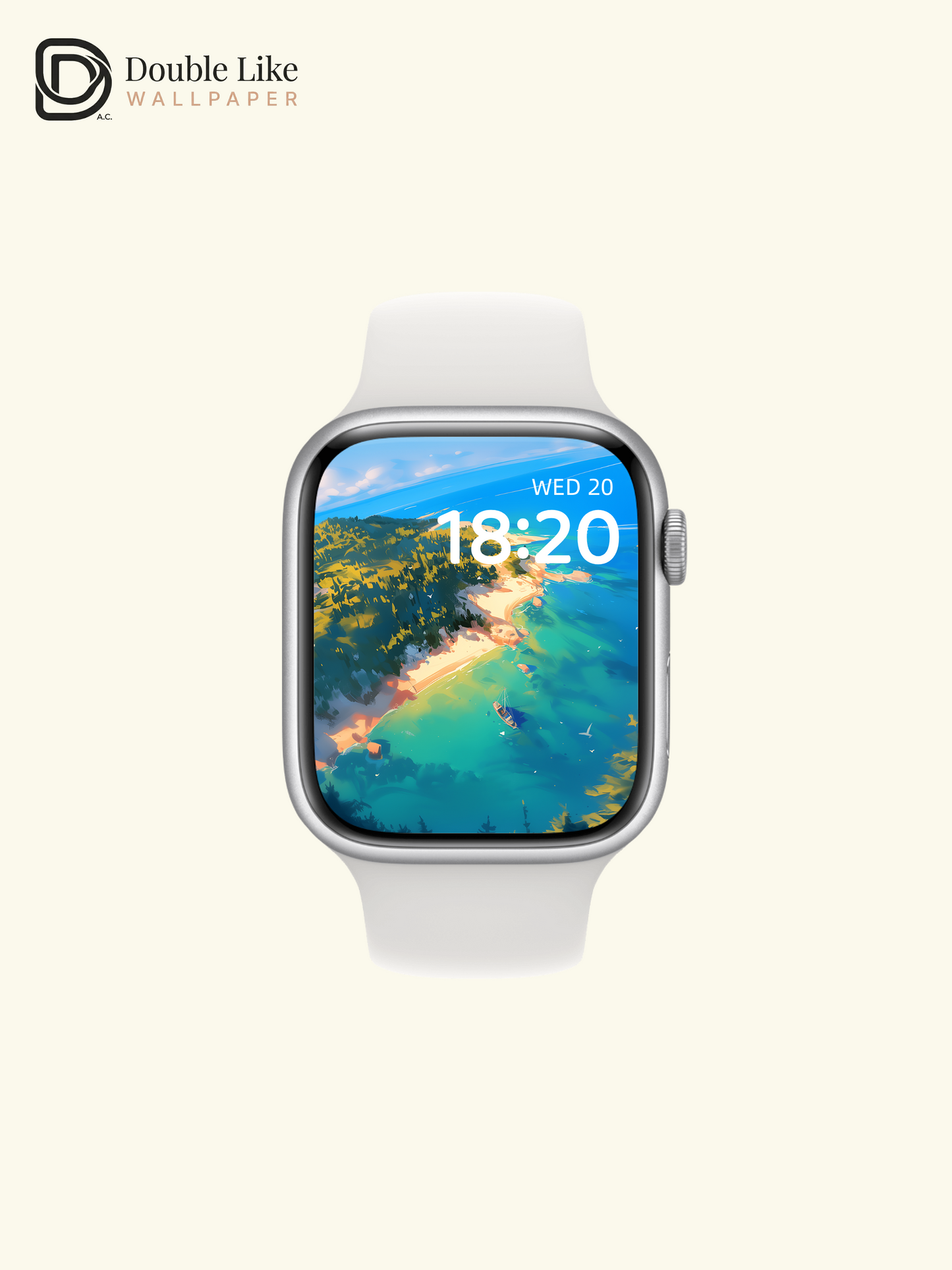 Aerial Island Coastline Ocean Summer Digital Art Wallpaper Pack [#ZJY558]