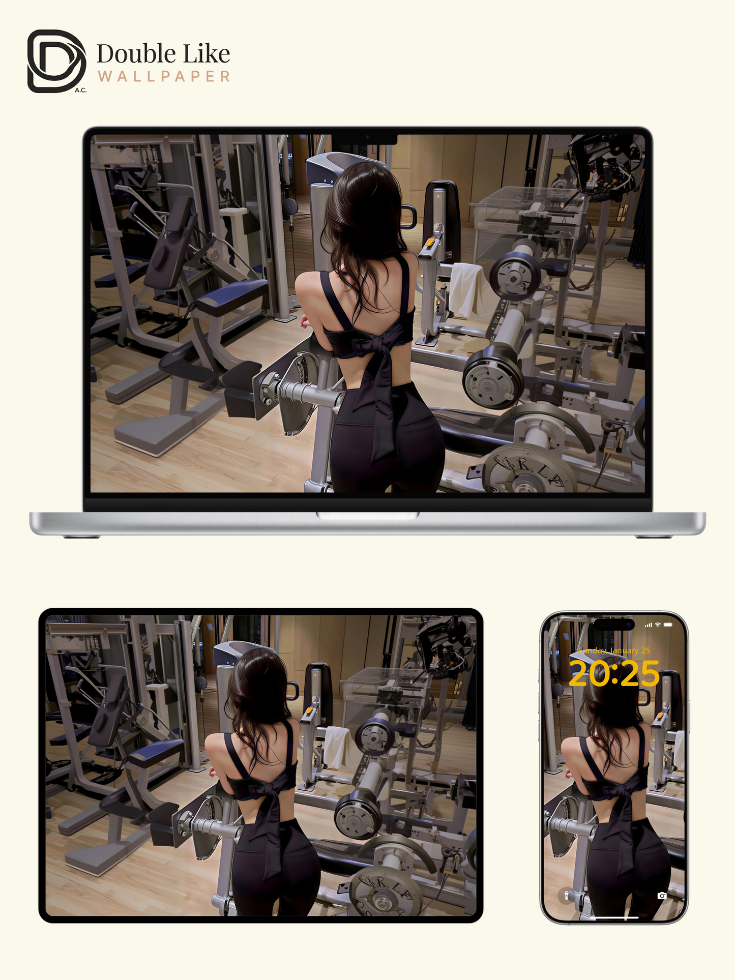 Discipline Glow | Gym Girl Motivation Wallpaper Pack [#gjc2606016]