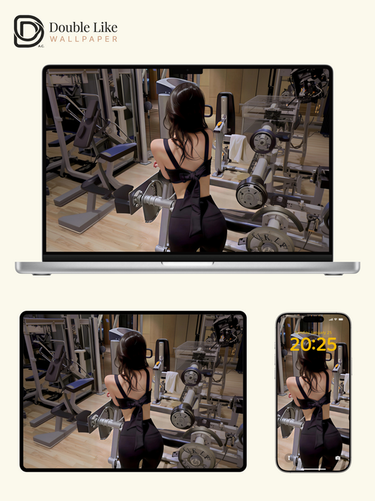 Discipline Glow | Gym Girl Motivation Wallpaper Pack [#gjc2606016]