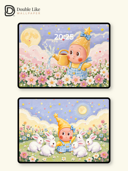 Star & Moon Fairy Tale · Cloud Dream Wallpaper Set” (Phone + Tablet + All Devices) [#JJ181]
