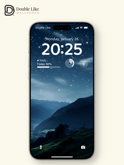 Starry Mountain Valley Photography Dreamy Nature Wallpaper [#ZJYX0266]