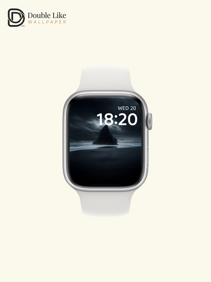 Combined Product Name: Stormy Dark Beach Lone Sea Rock Lonely Calming Inspirational Dark Tone Ocean Landscape Full-Device Wallpaper Pack [#ZMY026]