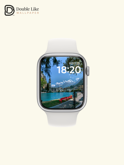 Scenic European Lake Town Alps Mountain Aesthetic Wallpaper Pack [#JJ1369]