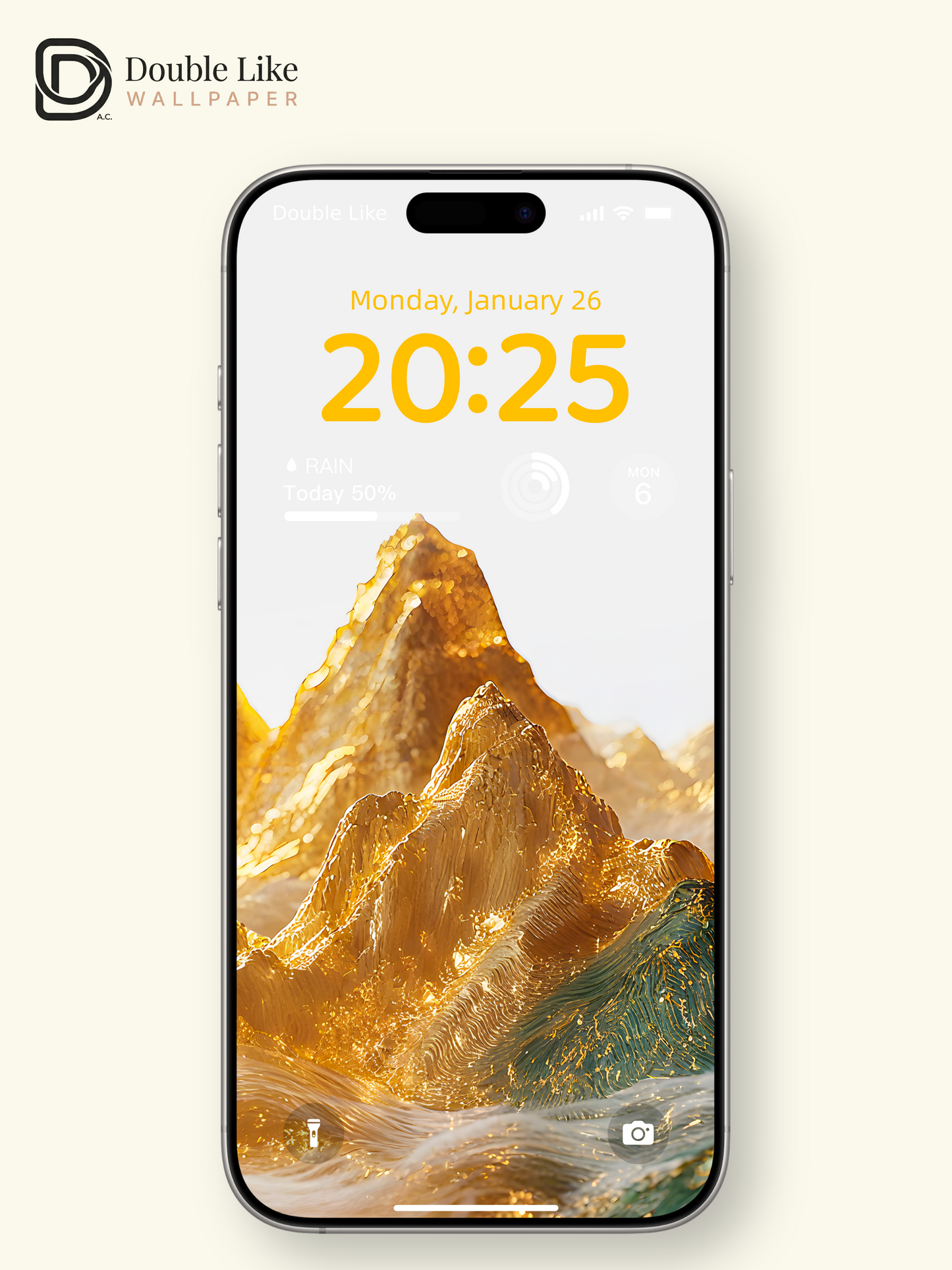 Gilded Mountain Cloud Wave Motivational Full Wallpaper Set [#ZMY428]