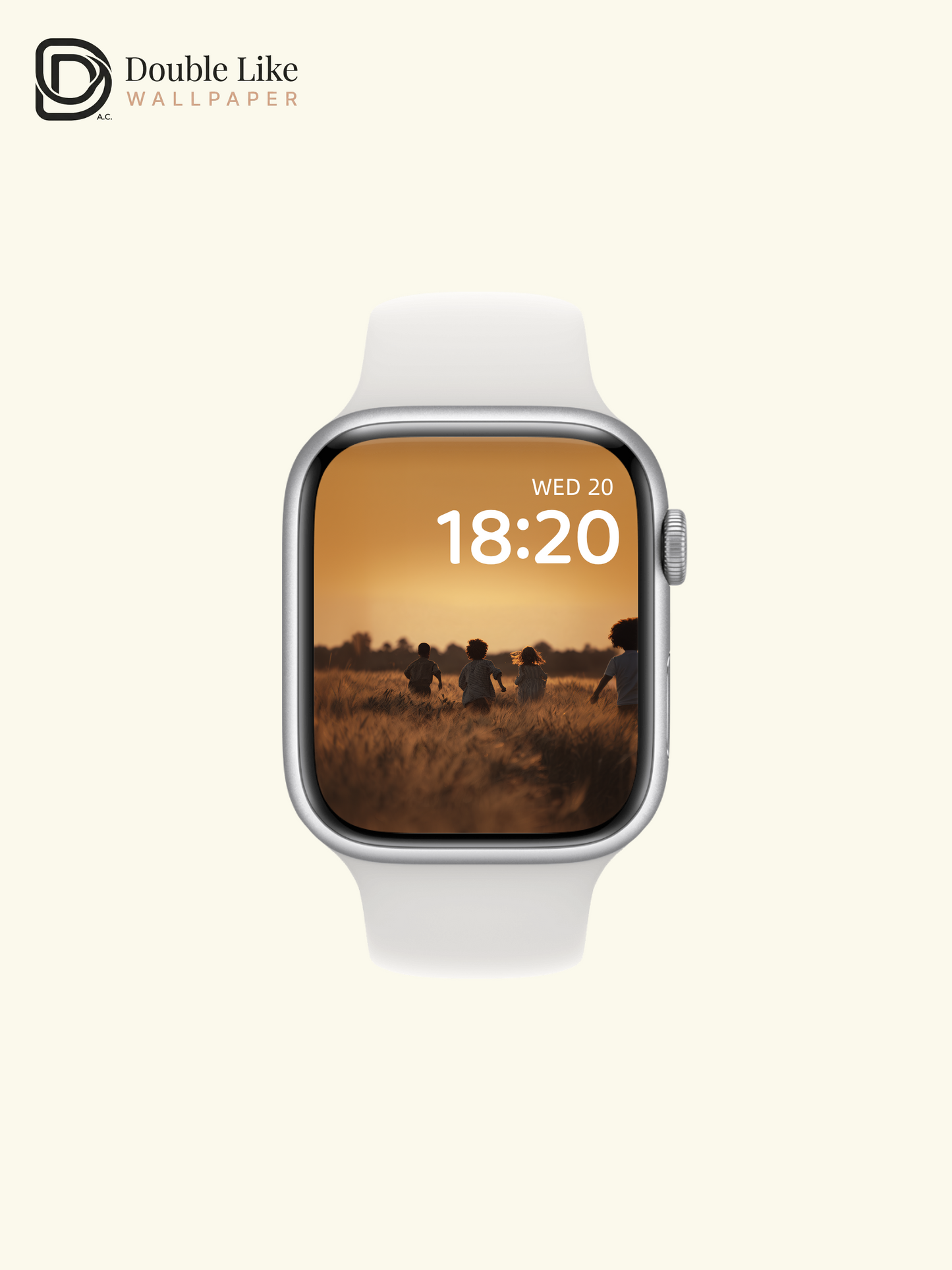 Golden Hour Children Running in Wheat Field Photography Wallpaper Pack [#JJ1212]