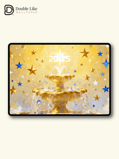 This golden wish fountain wallpaper brings you luck & money! Live wallpaper fits all phones [#HWWa007]