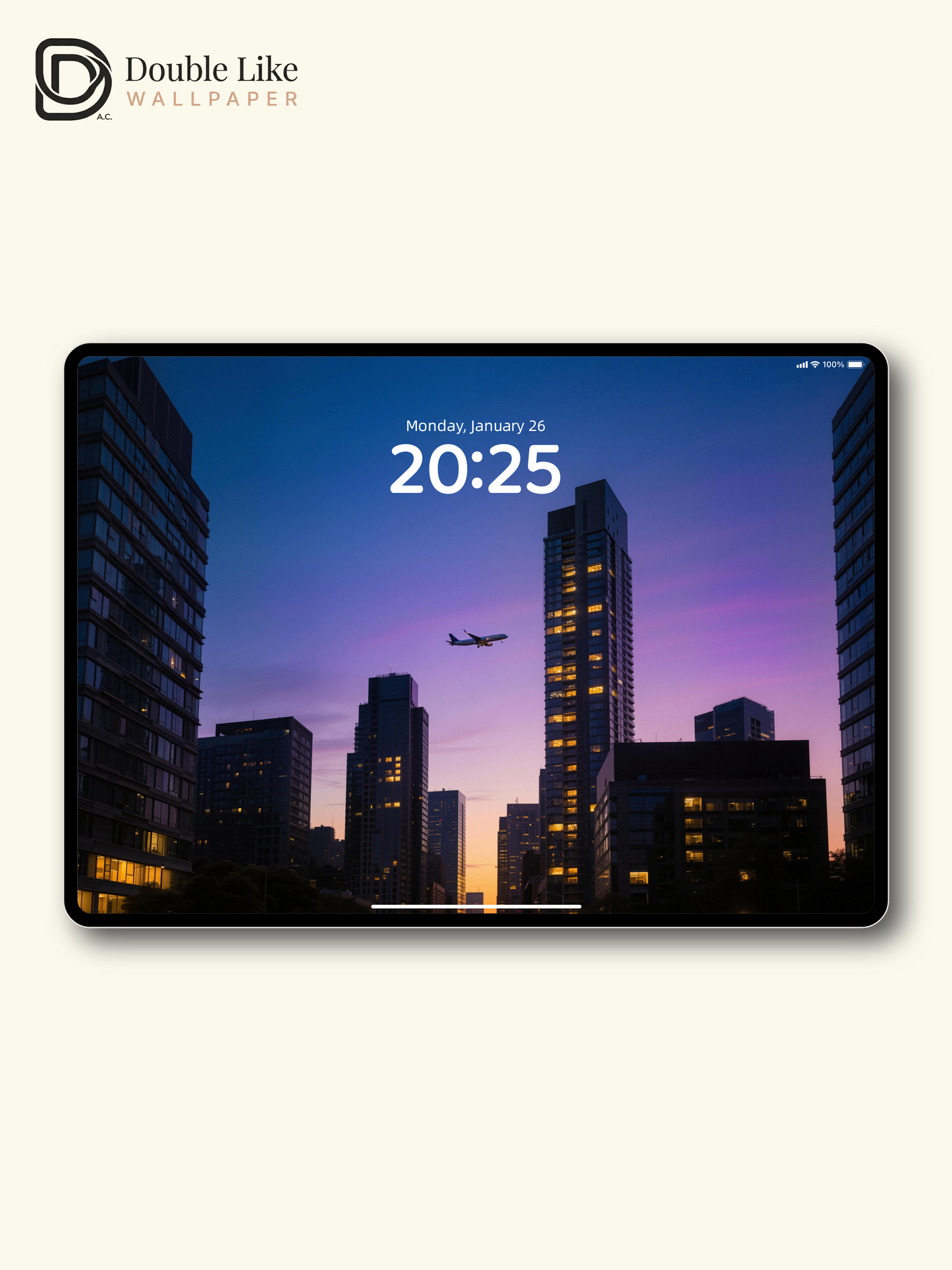 Dusk City Airplane Urban Aesthetic Wallpaper Pack [#LFHL30308]