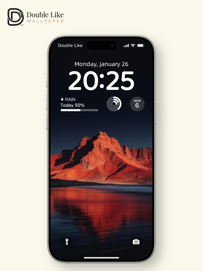 Red Mountain Lake Scenic Aesthetic Wallpaper Pack [#LFHL30301]
