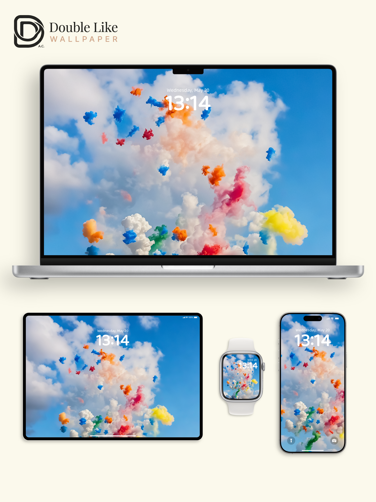 Vibrant Colorful Smoke Clouds Creative Aesthetic Sky Blue Wallpaper Pack [#ZMY421]