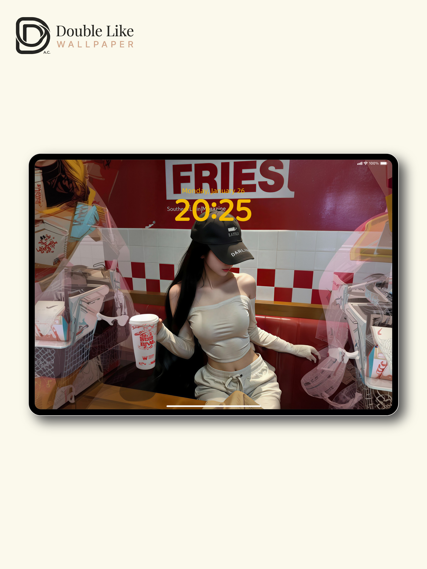 Happy Refuel Stop | Trendy Girl Wallpaper Pack [#gjc2606011]