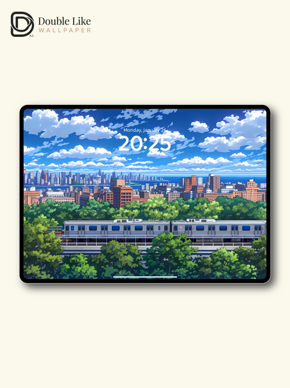 Summer Sky Railway | Shinkai-Inspired Healing Aesthetic Wallpaper [#LFHL1020]