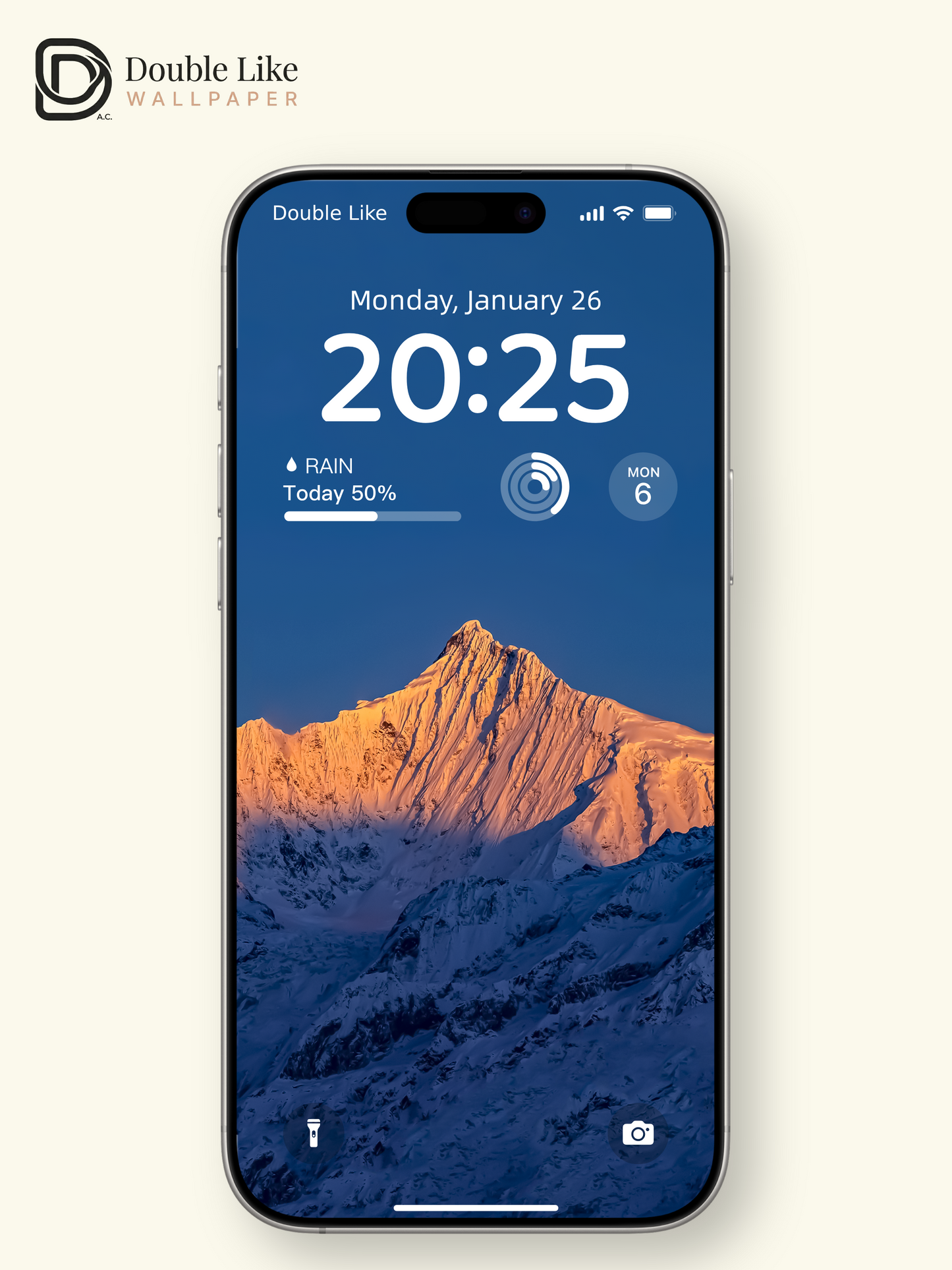 Golden Hour Snow Mountain Inspirational Landscape Wallpaper Pack [#ZMY174]