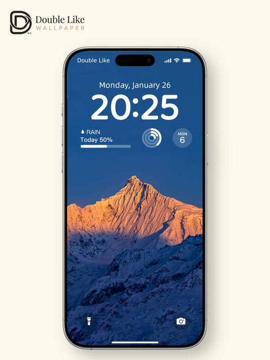 Golden Hour Snow Mountain Inspirational Landscape Wallpaper Pack [#ZMY174]