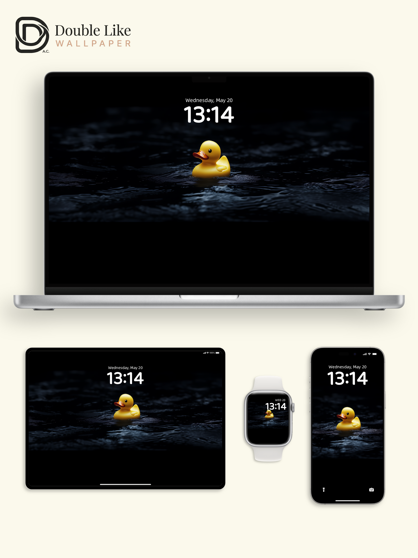 Lonely Little Yellow Duck Dark Aesthetic Wallpaper Pack [#ZJY611]