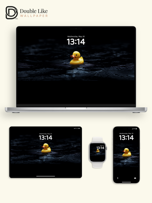 Lonely Little Yellow Duck Dark Aesthetic Wallpaper Pack [#ZJY611]