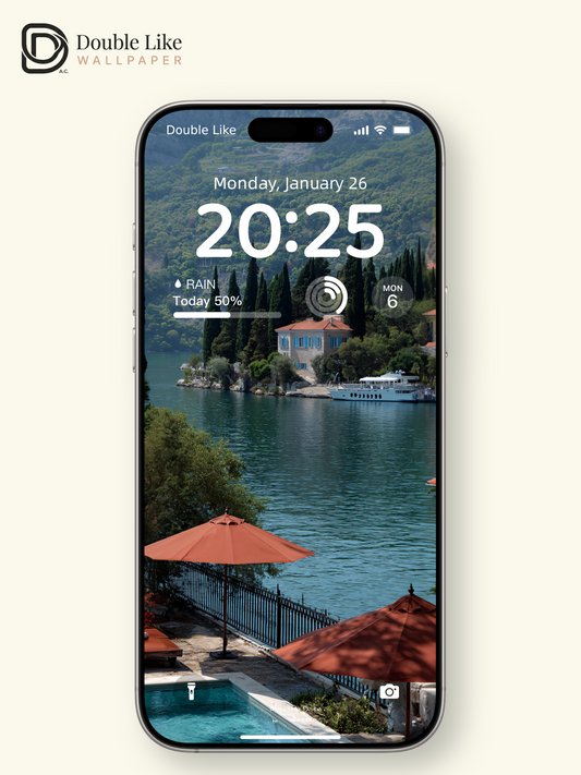 European Coastal Luxury Villa Resort Landscape Wallpaper Pack [#JJ1319]