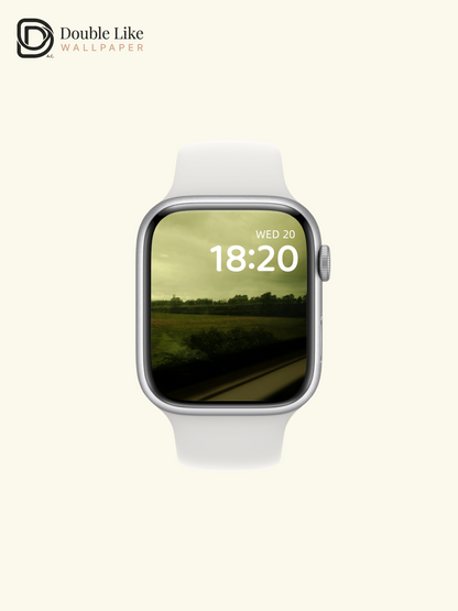 Cinematic Train Window View Vintage Green Field Aesthetic Wallpaper Pack [#ZMY524]