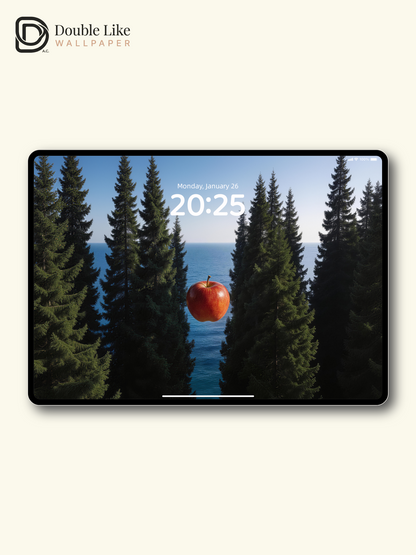 "The Floating Apple" Surreal Forest & Sea Wallpaper Set [#LFHL30512]