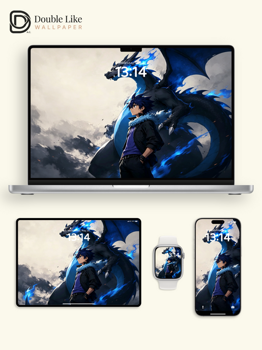 Mega‑Charizard anime live wallpaper for iPhone & Android [#HWWc010]