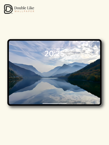 Serene Mountain Lake Reflection Aesthetic Nature Wallpaper Pack [#LFHL1056]
