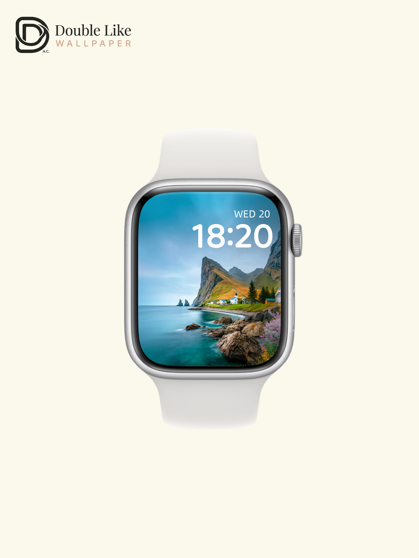 Nordic Cliff Village & Ocean Wildflower Coastal Wallpaper Pack [#JJ1328]