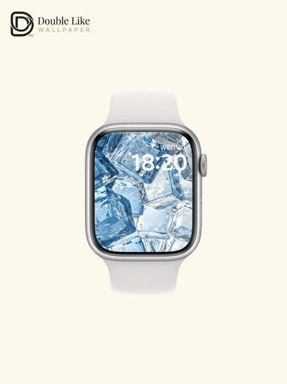 Crystal Clear Ice Cubes Refreshing Blue Aesthetic Wallpaper Pack [#ZMY518]