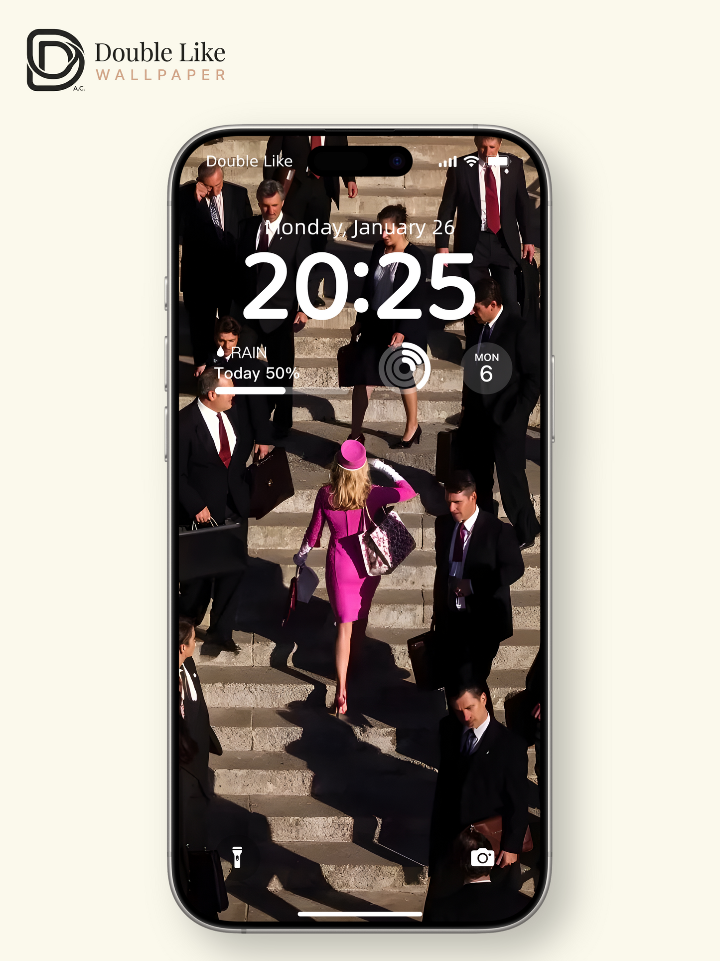 Pink Standout Business Crowd Motivational Full Wallpaper Set [#ZMY105]