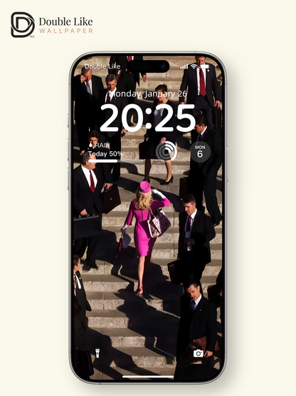 Pink Standout Business Crowd Motivational Full Wallpaper Set [#ZMY105]