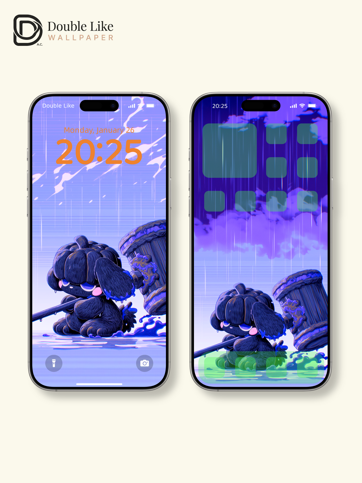 Cute Dark Pumpkin Pup Hammer Ghost Glow Aesthetic Wallpaper Pack [#HW1509]