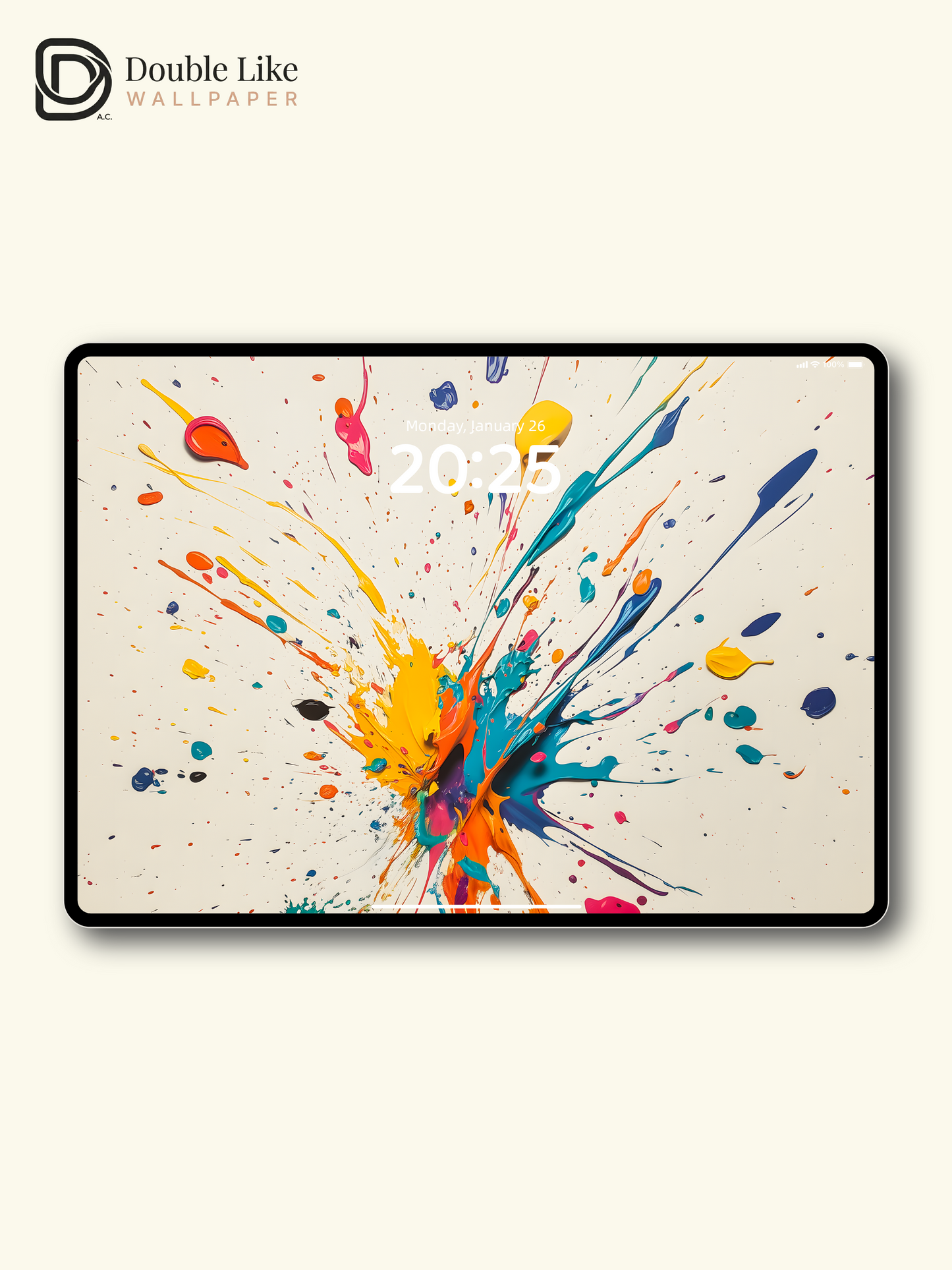 Vibrant Paint Splash Happy Art Full Wallpaper Set [#ZMY052]