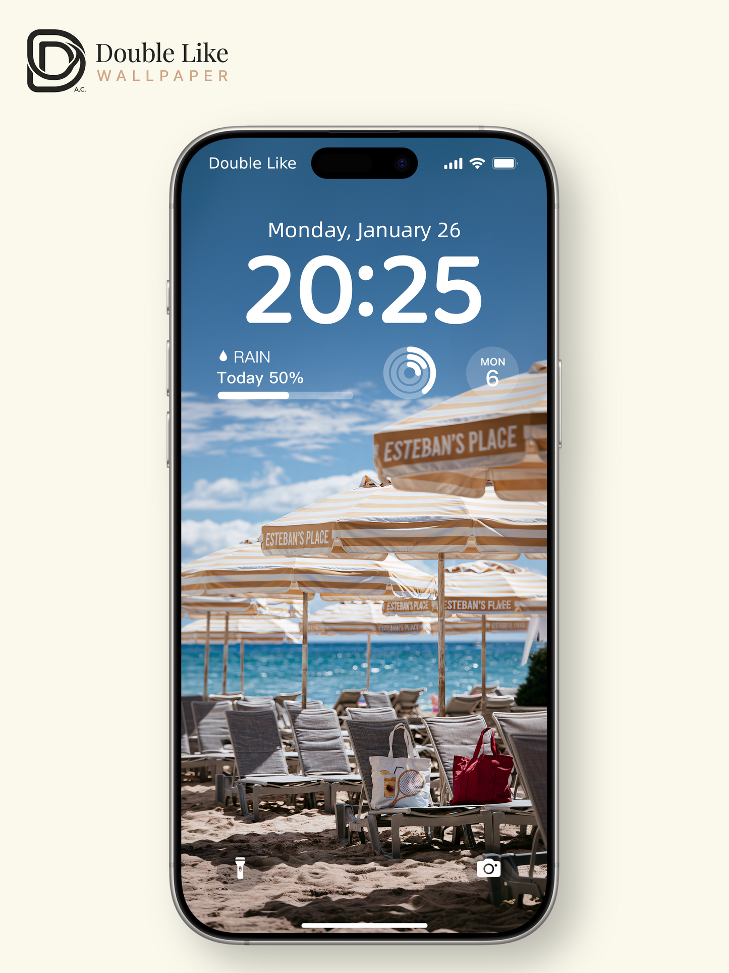 Sunny Summer Beach Resort Umbrellas Aesthetic Wallpaper Pack [#JJ1375]