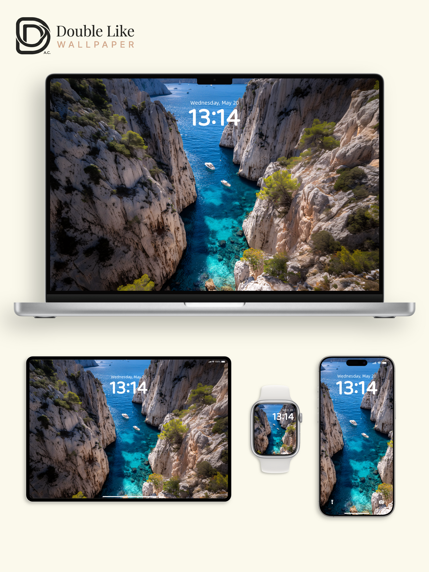 Mediterranean Calanques Turquoise Ocean Fjord Photography Wallpaper Pack [#JJ1213]
