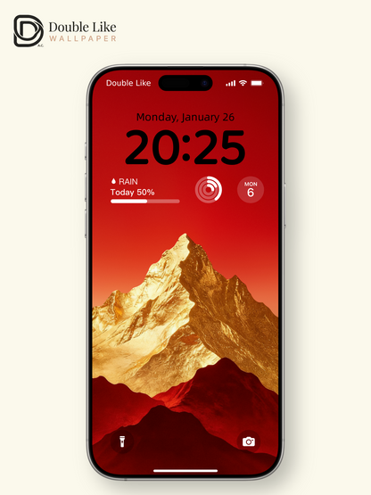 Red Lucky Golden Mountain Motivational Full Device Wallpaper Pack [#LFHL30108]