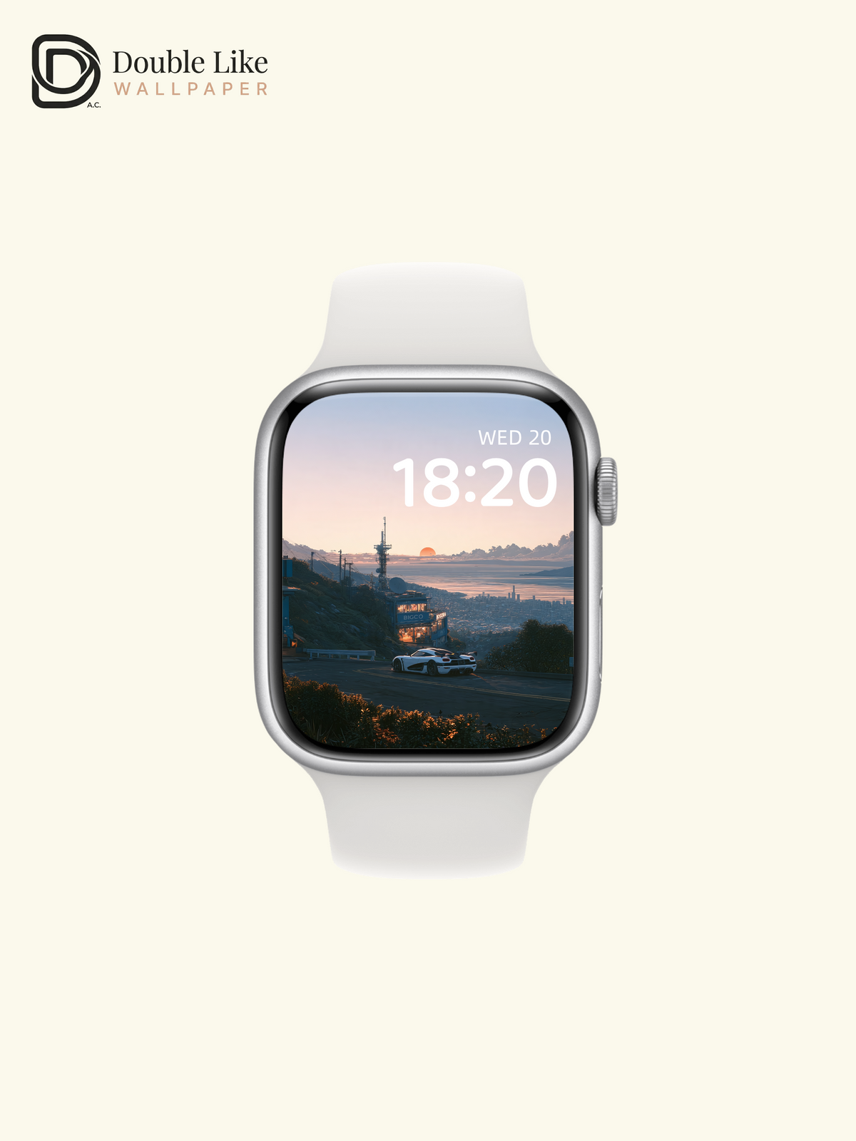 Sunset Mountain Overlook & Sports Car Anime Aesthetic Wallpaper Pack [#JJ1456]